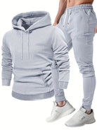 Men's Tracksuit Hoodie & Jogger Set - Soft Polyester Blend