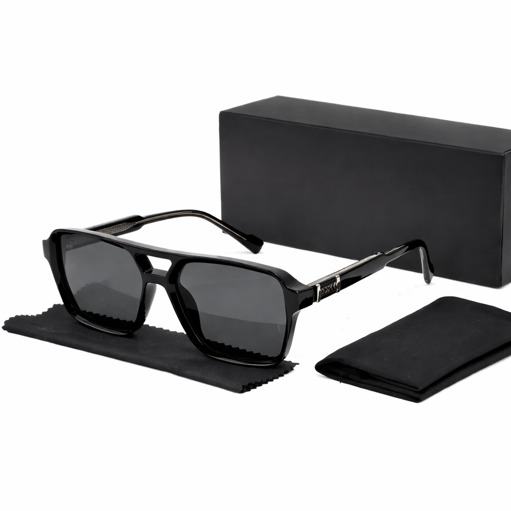 Men's Oversized Retro Sunglasses with Wide Frame