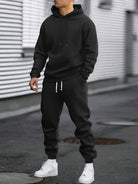 Men's Tracksuit Hoodie & Jogger Set - Soft Polyester Blend