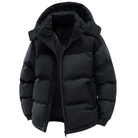 Men's Hooded Winter Jacket, Padded Quilted Outdoor Coat