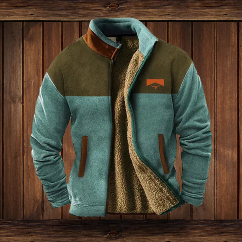 Men's Winter Jacket Vintage Design – Warm Lined Zip-Up