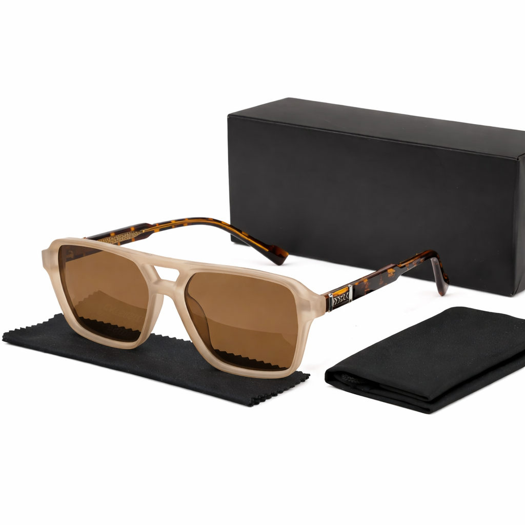 Men's Oversized Retro Sunglasses with Wide Frame