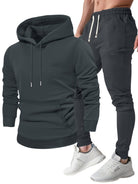 Men's Tracksuit Hoodie & Jogger Set - Soft Polyester Blend