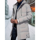 Men's Long Puffer Jacket - Hooded Winter Down Jacket