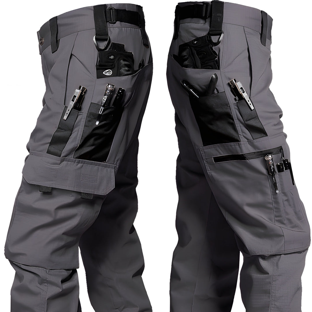 Men's Cargo Work Pants - Water-Repellent Outdoor Trousers
