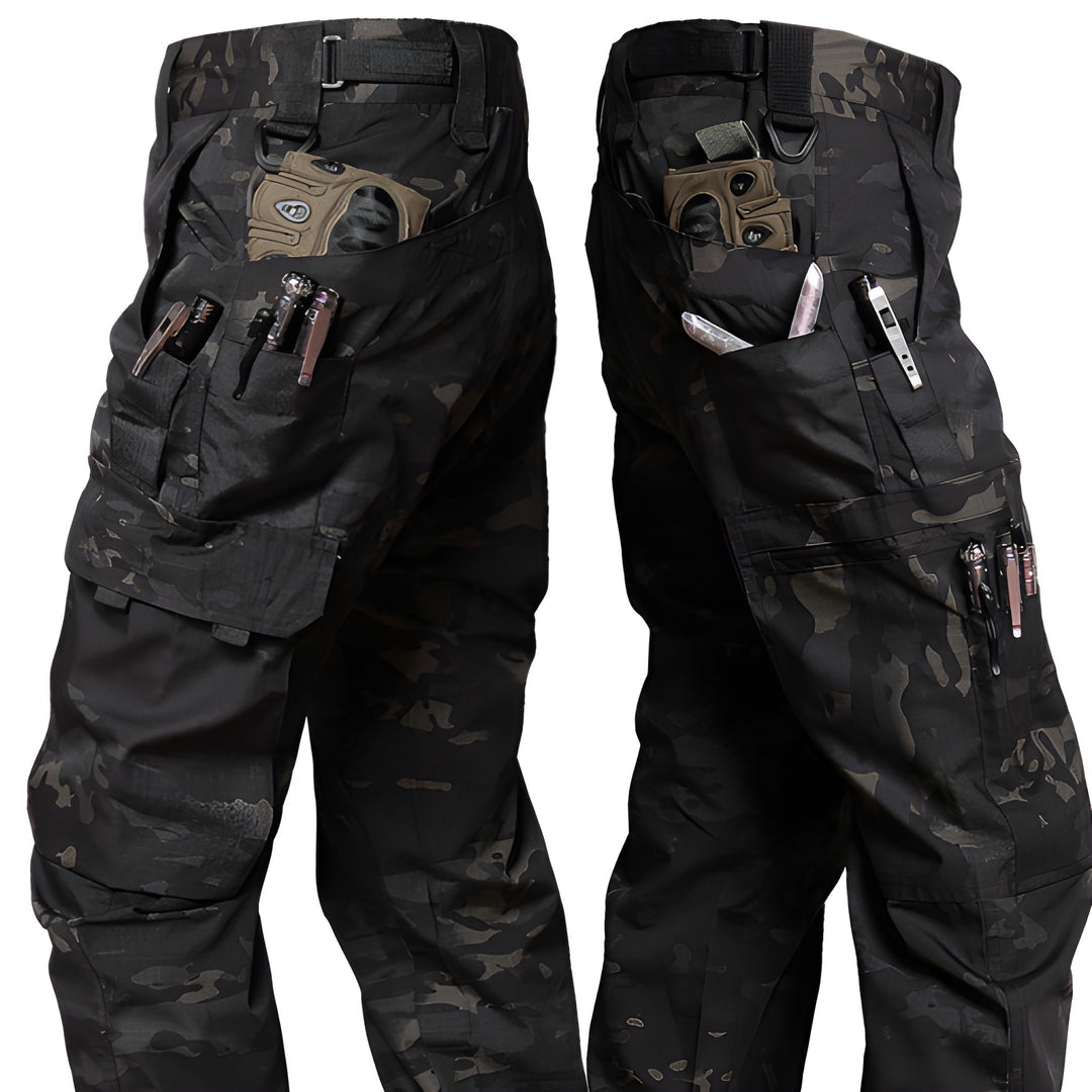Men's Cargo Work Pants - Water-Repellent Outdoor Trousers