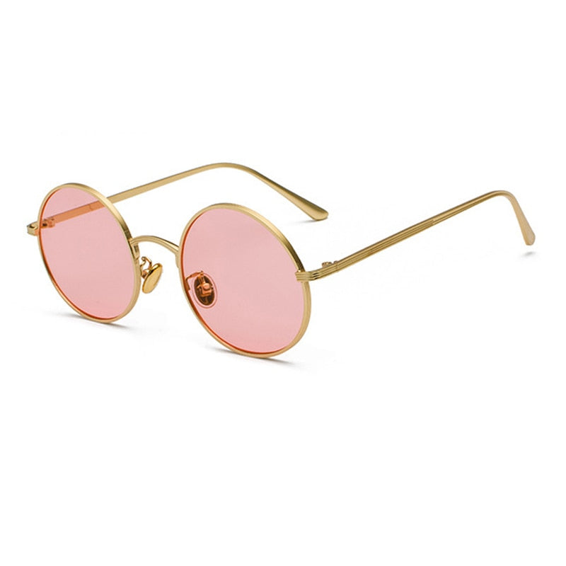 Unisex Round Sunglasses Retro Thin Frame Summer Eyewear