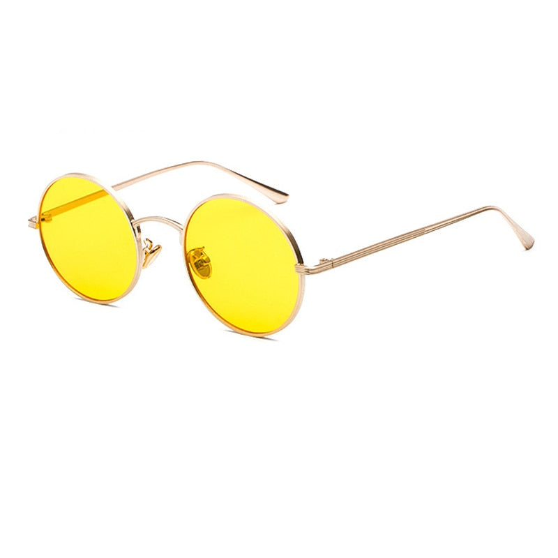 Unisex Round Sunglasses Retro Thin Frame Summer Eyewear