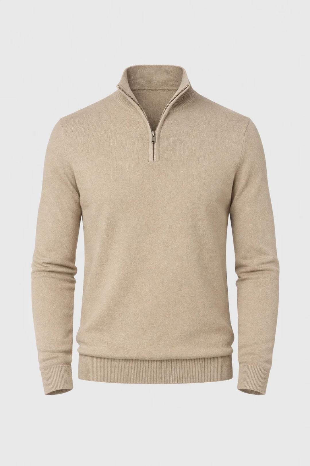 Men's Jumper Slim Fit Half-Zip Long Sleeve Pullover
