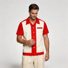 Mens Shirts Short Sleeve Button-Up Camp Collar