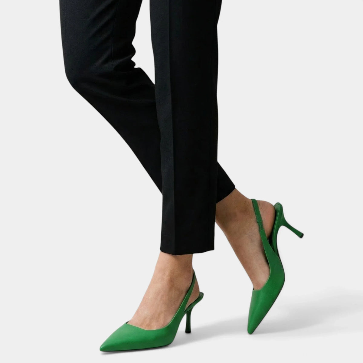 Women's Pointed-Toe Slingback Heels with Slim Stiletto Heel