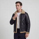 Men's Fleece-Lined Jacket Lambswool Lining – Casual Fit