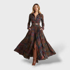 Women's Checked Shirt Dress - Long Sleeve Autumn Dress