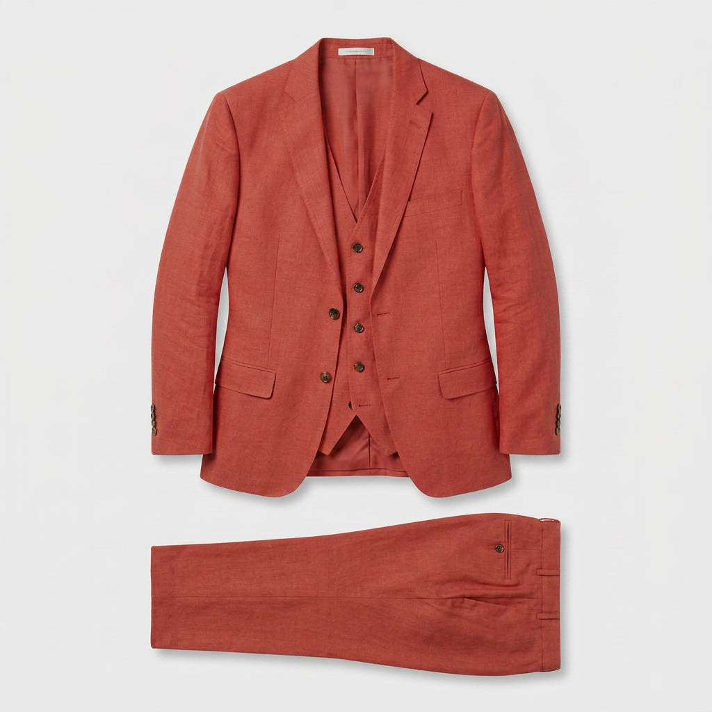 Ladies Trouser Suit Three-Piece Double-Breasted Blazer Set