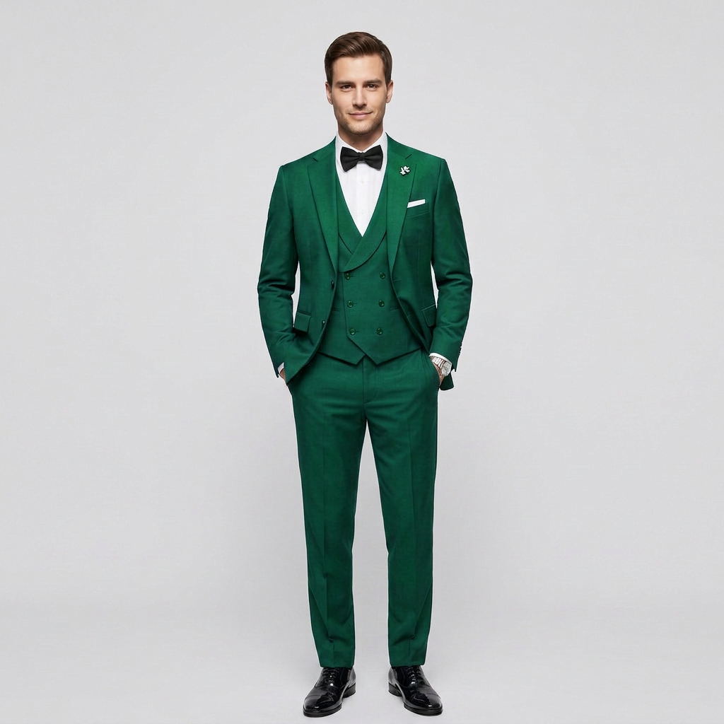 Men's 3-Piece Suit - Single-Breasted Blazer with Waistcoat