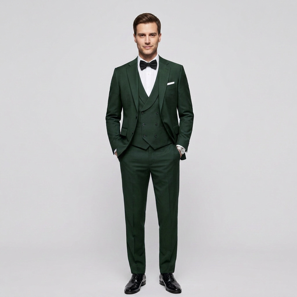 Men's 3-Piece Suit - Single-Breasted Blazer with Waistcoat