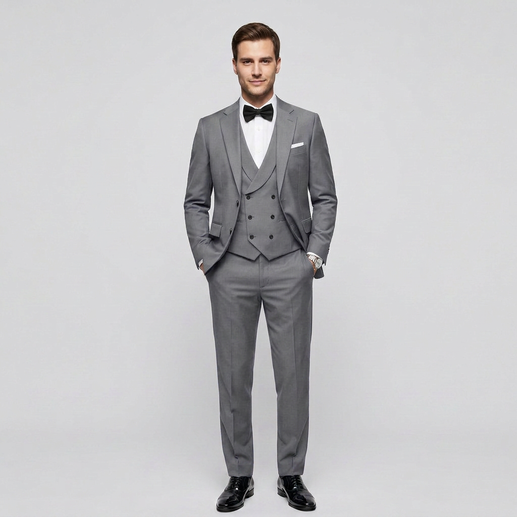 Men's 3-Piece Suit - Single-Breasted Blazer with Waistcoat