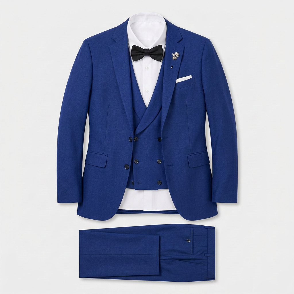 Men's 3-Piece Suit - Single-Breasted Blazer with Waistcoat