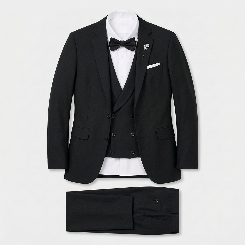 Men's 3-Piece Suit - Single-Breasted Blazer with Waistcoat