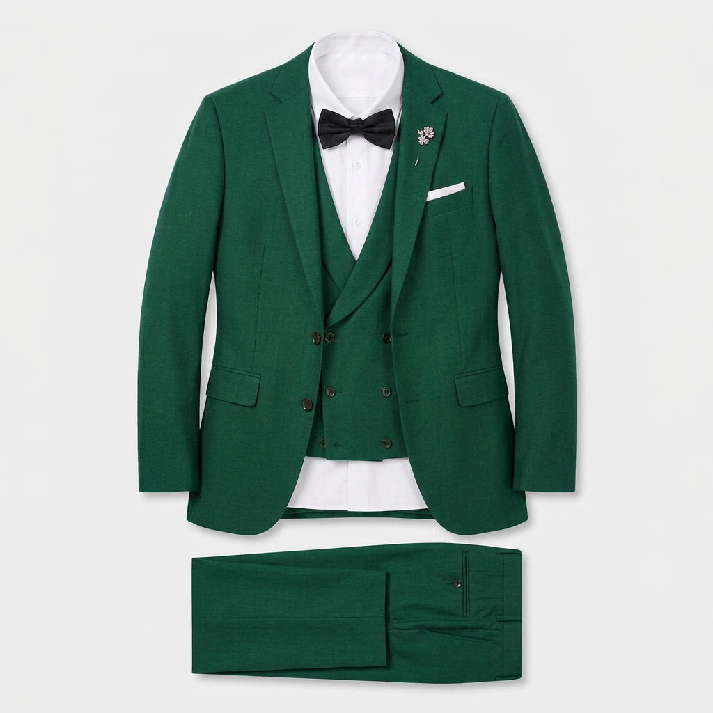 Men's 3-Piece Suit - Single-Breasted Blazer with Waistcoat