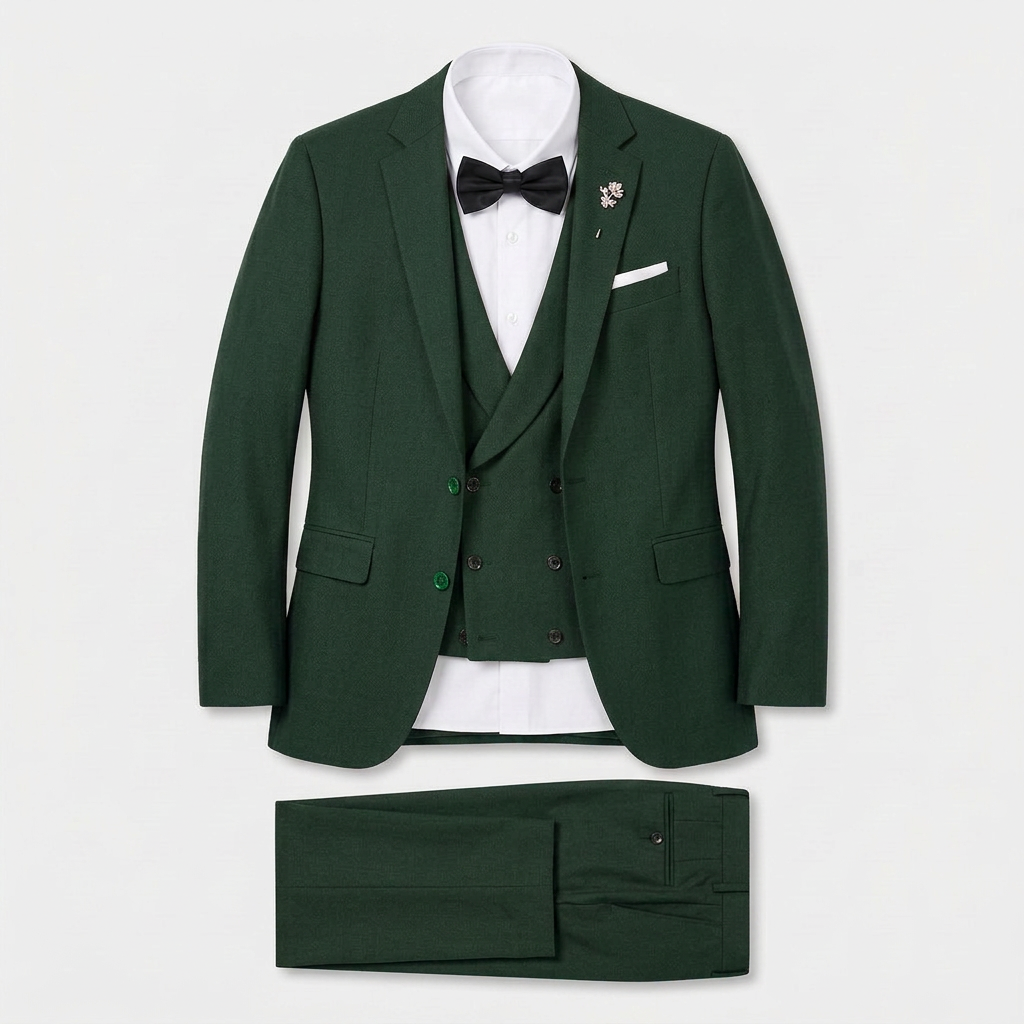 Men's 3-Piece Suit - Single-Breasted Blazer with Waistcoat