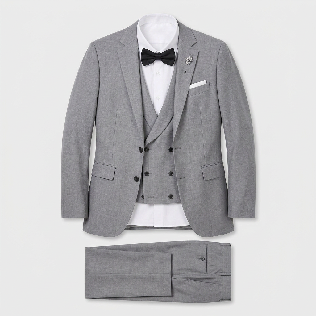Men's 3-Piece Suit - Single-Breasted Blazer with Waistcoat