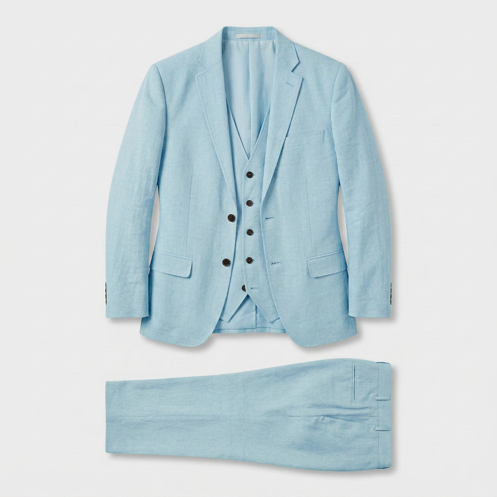 Ladies Trouser Suit Three-Piece Double-Breasted Blazer Set