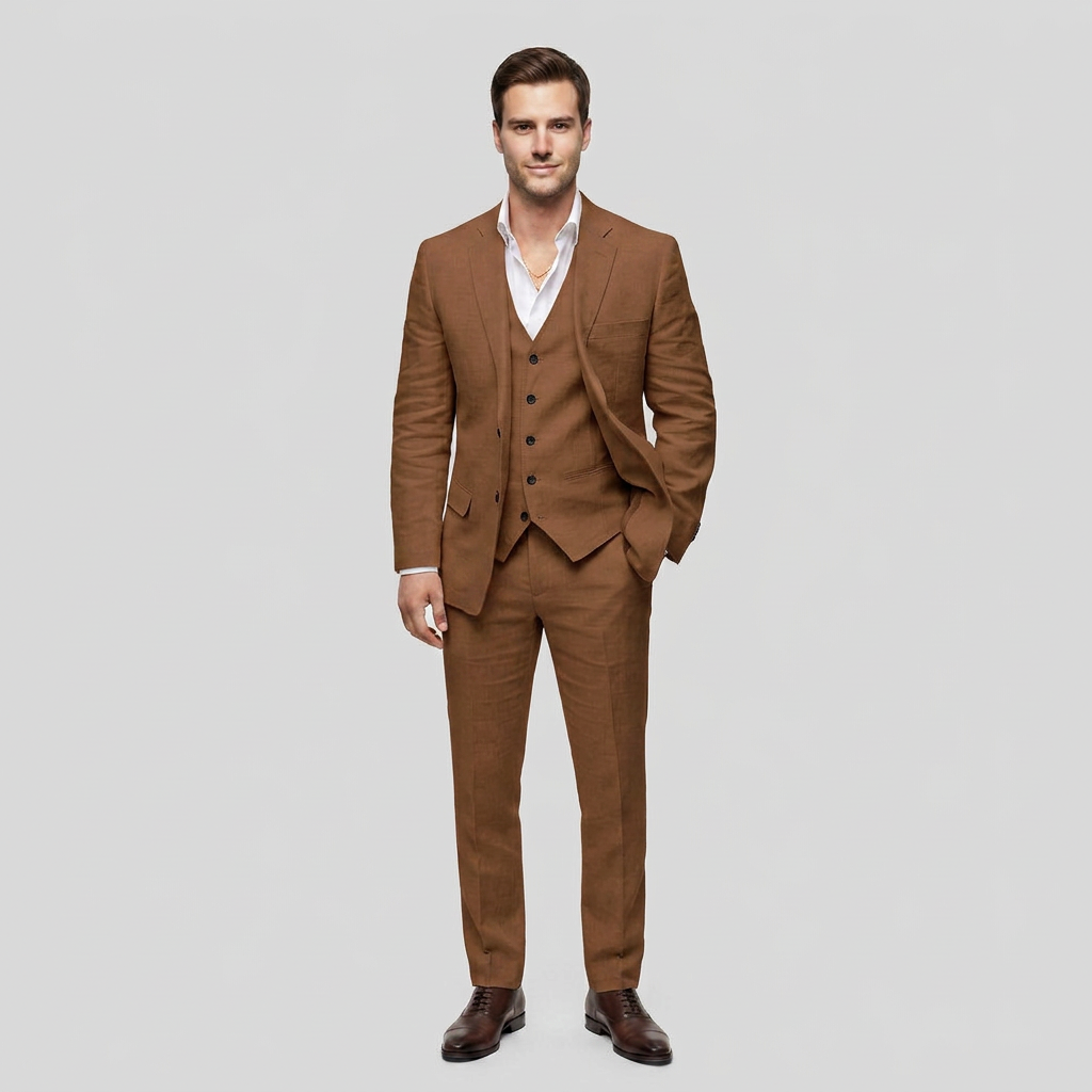 Ladies Trouser Suit Three-Piece Double-Breasted Blazer Set