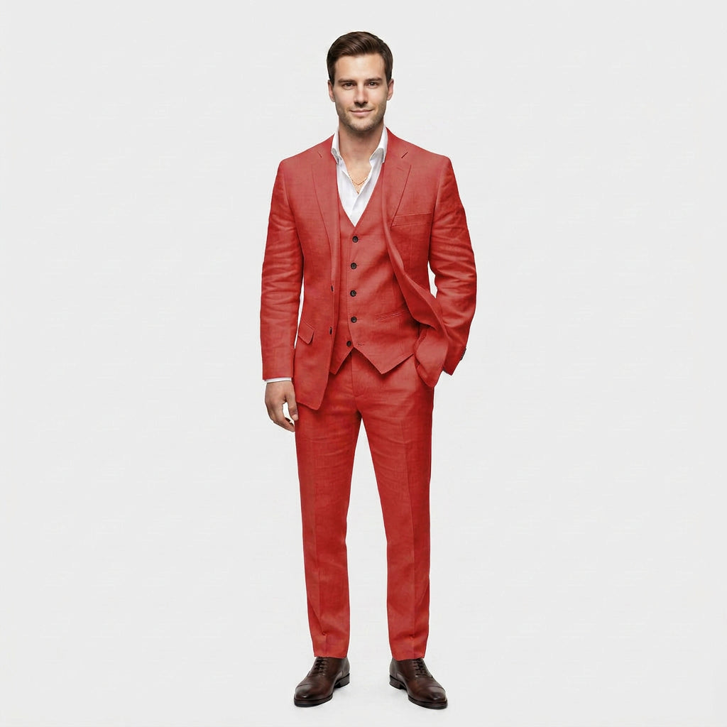 Ladies Trouser Suit Three-Piece Double-Breasted Blazer Set
