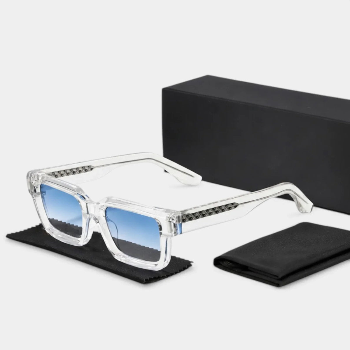 Men's Square Sunglasses with Gradient Lenses - Modern Frame