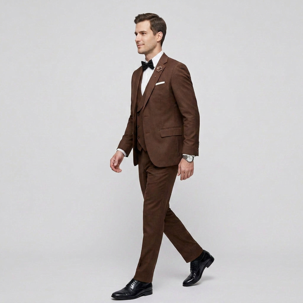 Men's 3-Piece Suit - Single-Breasted Blazer with Waistcoat