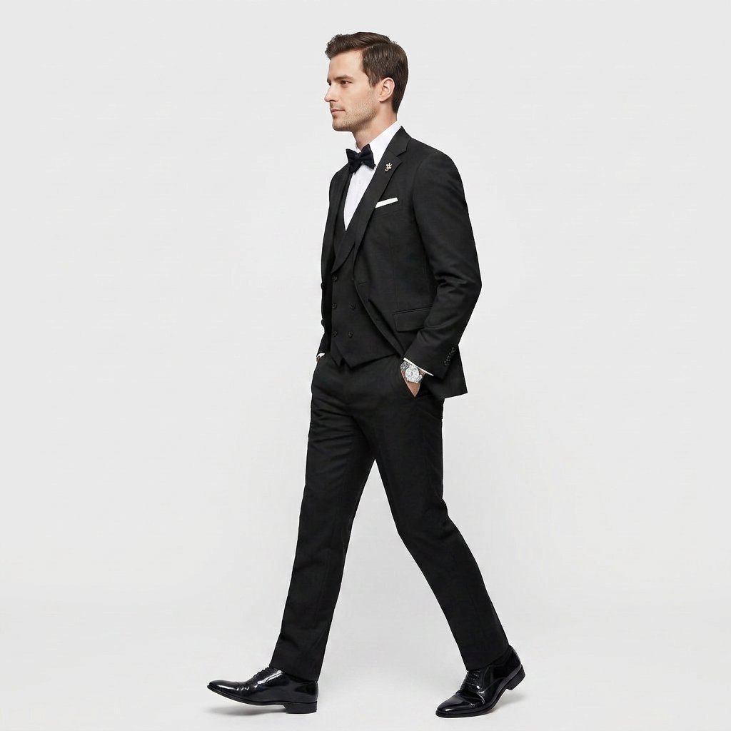 Men's 3-Piece Suit - Single-Breasted Blazer with Waistcoat