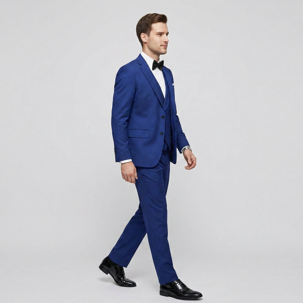 Men's 3-Piece Suit - Single-Breasted Blazer with Waistcoat