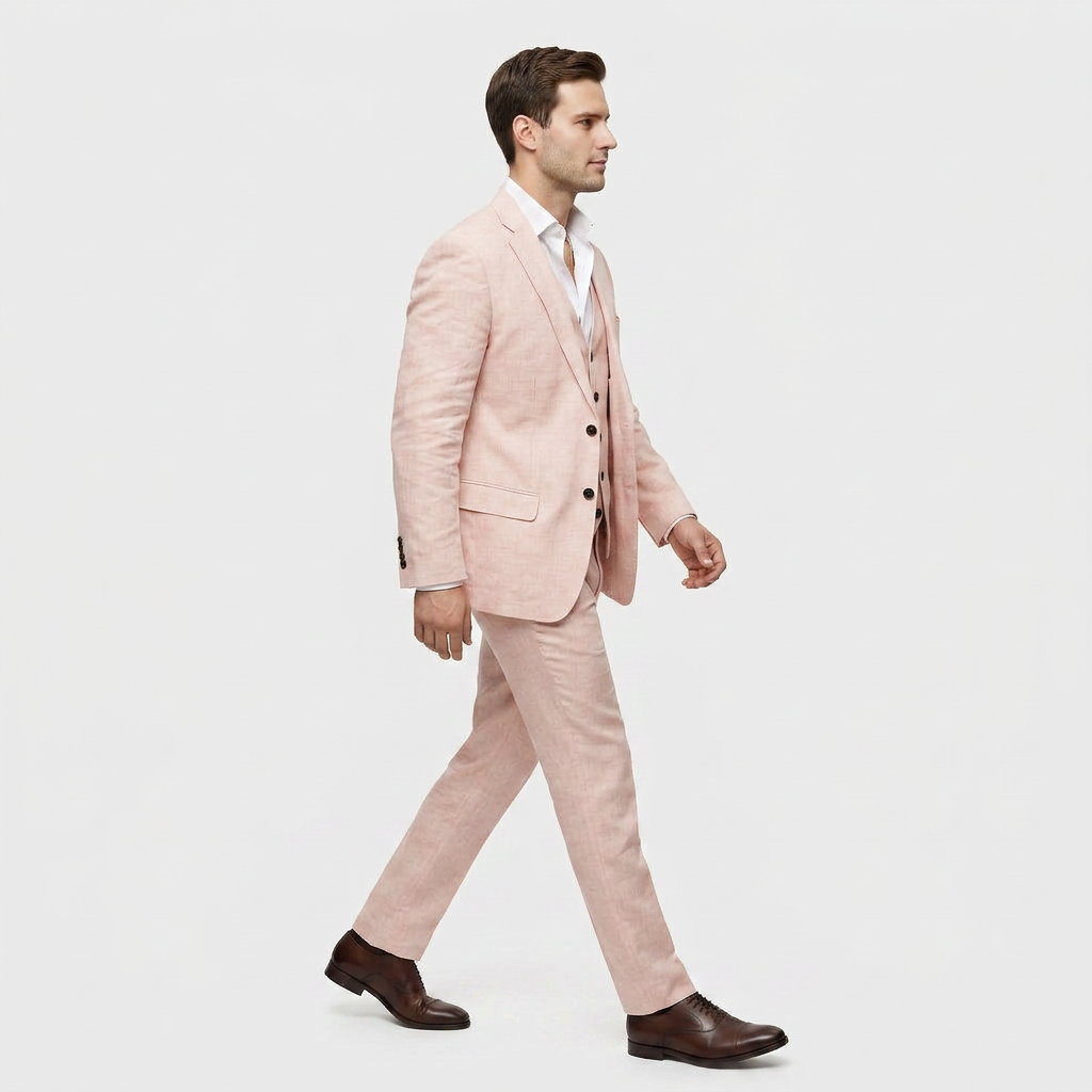 Ladies Trouser Suit Three-Piece Double-Breasted Blazer Set