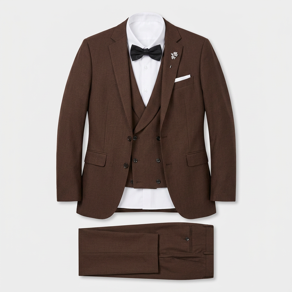 Men's 3-Piece Suit - Single-Breasted Blazer with Waistcoat