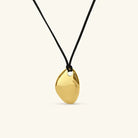 Women's Pebble Pendant Necklace - Gold or Silver Plated Stainless Steel