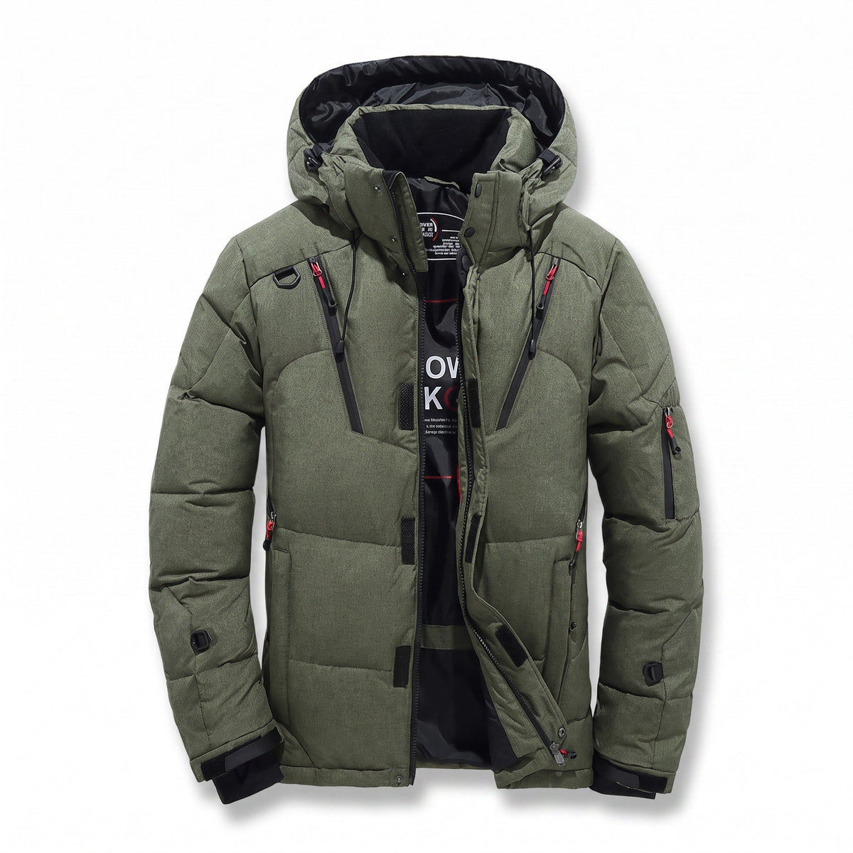 Men's Winter Down Jacket Goose Filled Water Repellent Windproof Coat, product photo 1