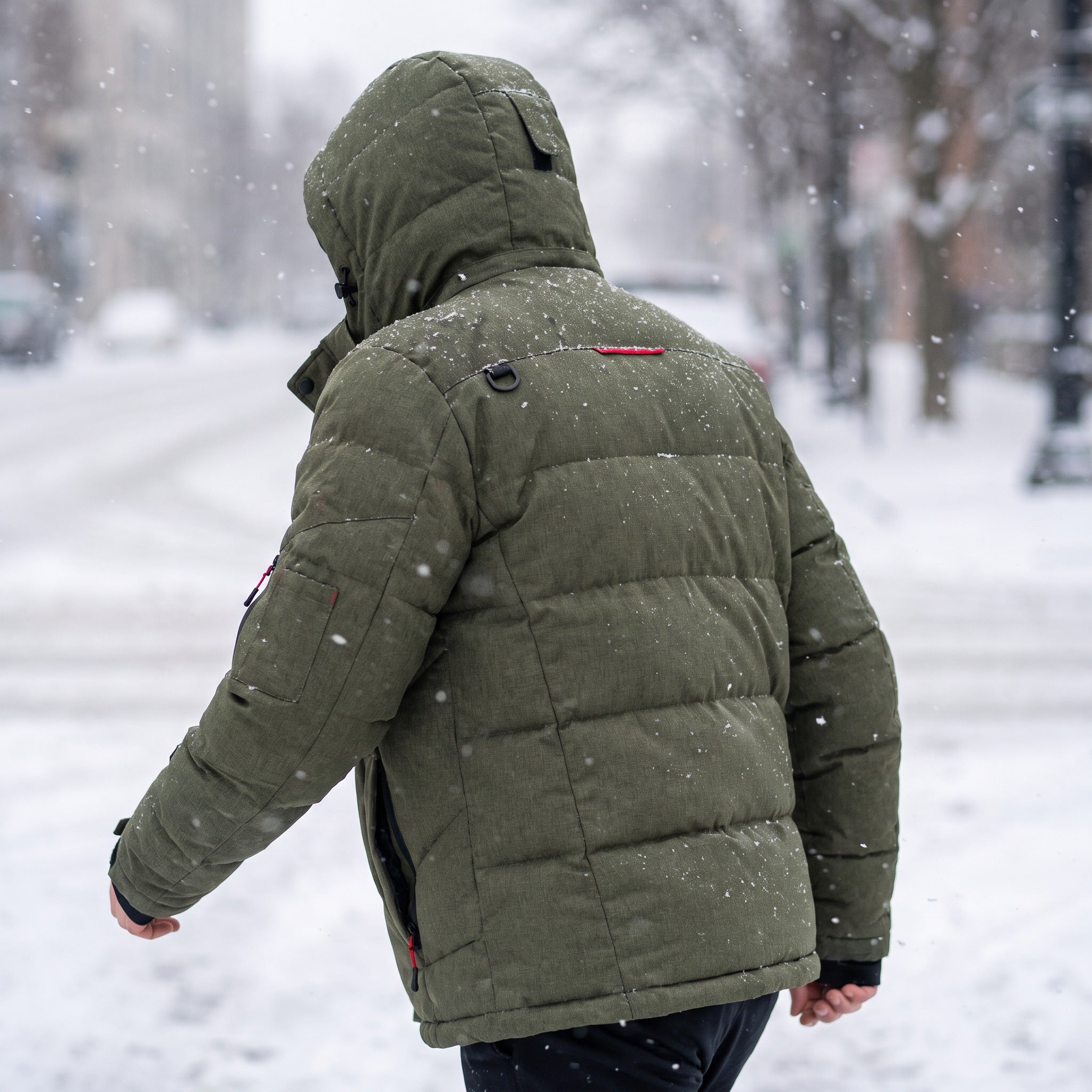 Men's Winter Down Jacket Goose Filled Water Repellent Windproof Coat, product photo 5