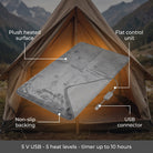 USB Heated Sleeping Bag Pad 5 Heat Levels 10 Hour Timer Bed Warmer, product photo 2