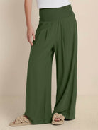 Women's Wide Leg Pants High Waist Smocked Waistband