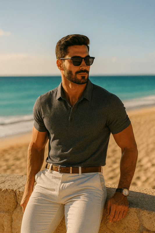 Men's Slim Fit Polo Shirt – Short Sleeve Casual Top