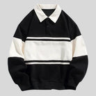 heren regular fit polo trui met polokraag in zwart