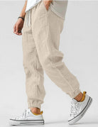 heren relaxed fit joggerbroek in beige