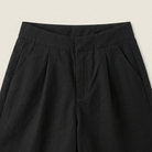 Women's Linen Shorts High-Waist Pleated with Belt