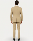 Men's Slim Fit Linen Suit – Single-Breasted Two-Button Blazer