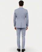 Men's Slim Fit Linen Suit – Single-Breasted Two-Button Blazer