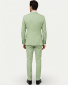 Men's Slim Fit Linen Suit – Single-Breasted Two-Button Blazer
