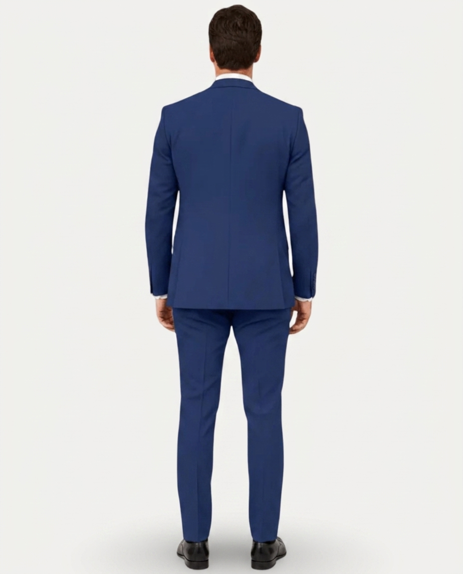 Men's Slim Fit Linen Suit – Single-Breasted Two-Button Blazer