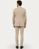 Men's Slim Fit Linen Suit – Single-Breasted Two-Button Blazer
