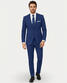 Men's Slim Fit Linen Suit – Single-Breasted Two-Button Blazer